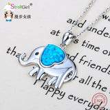 StrollGirl 925 Sterling Silver Womens Elephant Pendant Necklace